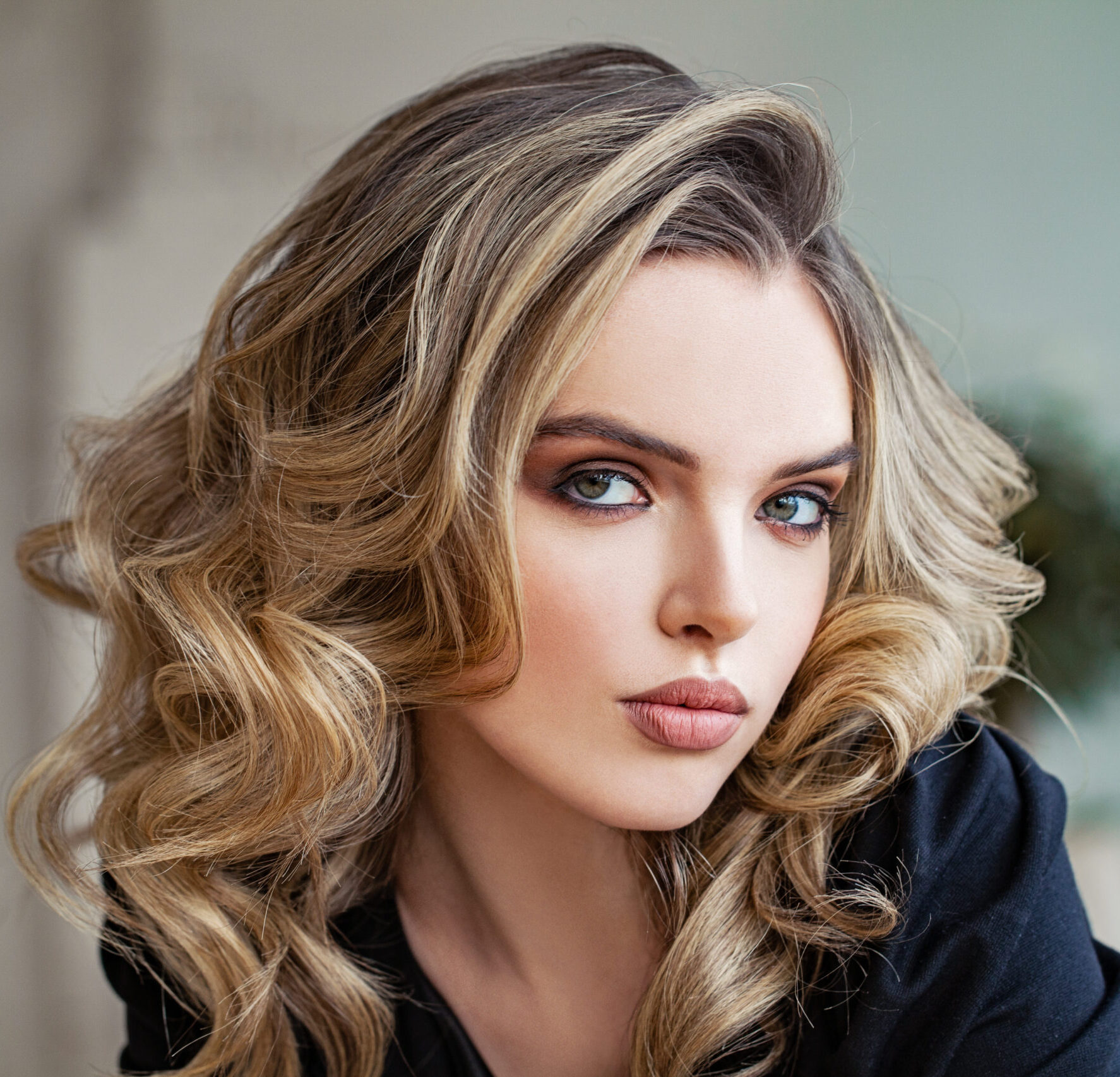 Woman with blonde highlights